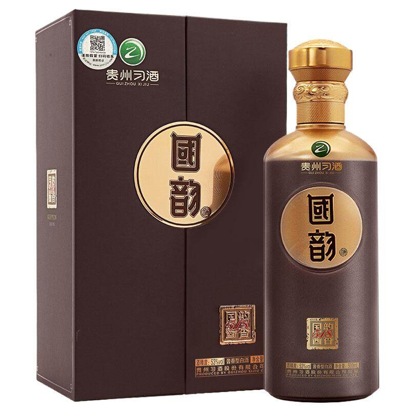 习酒国韵518酱香型53度纯粮食酒礼盒贵州特产白酒整箱