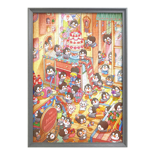 生日礼物拼图成人版500片企鹅生日派对益智解压治愈创意手工玩具