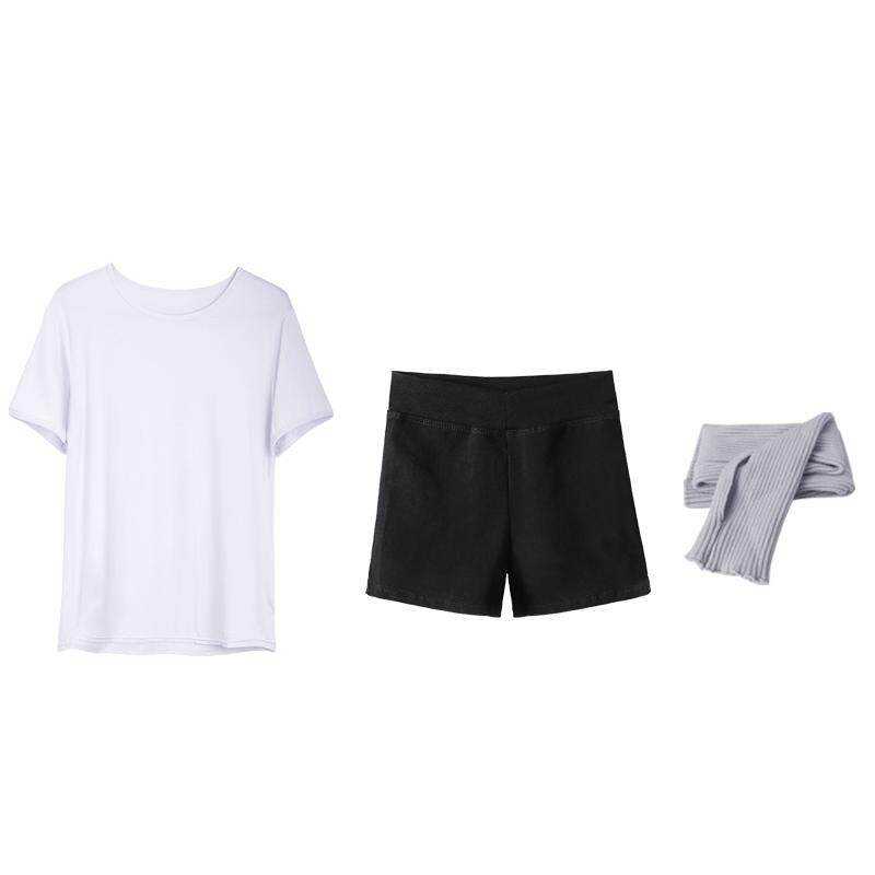 儿童舞蹈服女夏莫代尔练功服少儿拉丁短袖短裤中国舞形体芭蕾上衣