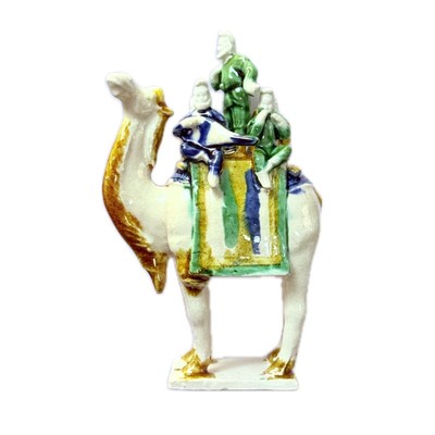 中国国家博物馆唐三彩骆驼载乐俑