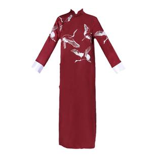 六一表演服相声服装中国风大褂女童扇子长衫说书人同款舞蹈民国风