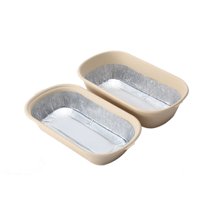 纸浆餐盒铝箔内衬环保锡纸内胆创意外卖快餐便当盒打包盒50只包邮