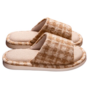 吸汗透气亚麻拖鞋女士2026新款居家用防滑防臭四季棉麻布拖鞋男款