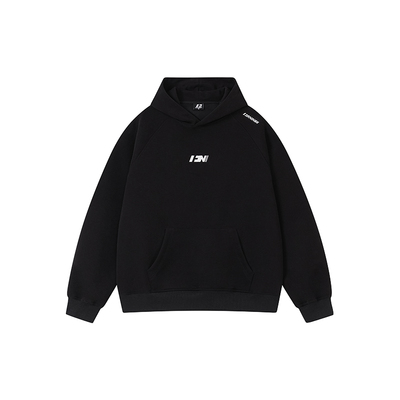 FORNINES刺绣重磅加绒灰色卫衣男款连帽衫潮牌秋冬美式加厚外套女