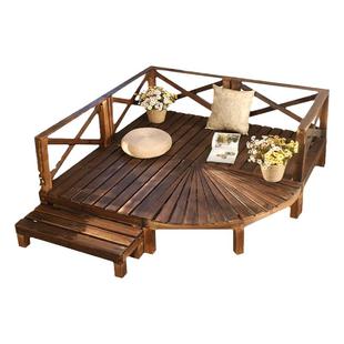 室外防腐木户外地板庭院露台露营榻榻米平台院子地台地面抬高铺设