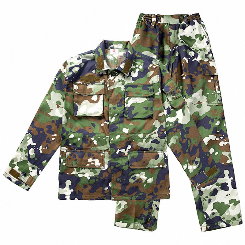 儿童迷彩服套装男女童军训服