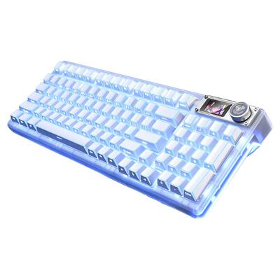 狼蛛F98prov3三模热插拔透明键盘