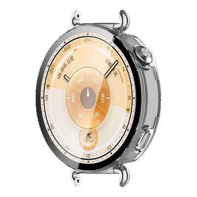 适用华为GT6手表41mm保护壳PC钢化一体保护套watchgt6运动6pro智能46mm屏幕浮光白保护防刮耐磨流光紫女生