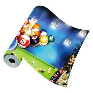 台球厅自粘墙纸贴画桌球贴纸台球室墙面装饰画海报壁纸背景墙壁画