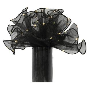 圣诞节韩式发光波浪纱网鲜花束包装网纱包花纸材料蛋糕围边浪花纱