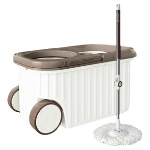 双驱动旋转拖把墩布桶家用一拖净免手洗自动吸水懒人拖布托把托帕