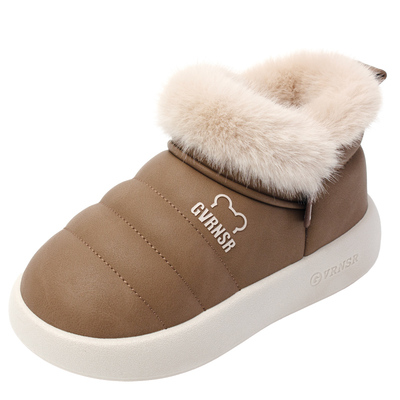 贵人鲨防水防滑加厚加绒包跟棉鞋