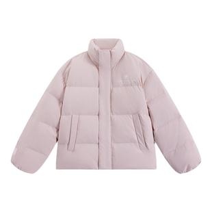 Kappa卡帕运动羽绒服女款2024冬季新款保暖黑色防寒服短款外套男