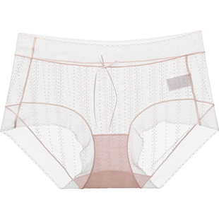 六只兔子性感半透明内裤女7A抑菌纯棉底裆纯欲火辣包臀女士三角裤