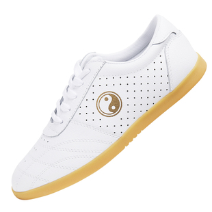 劲武太极鞋女春夏牛筋底透气真皮练功鞋太极拳男士运动鞋旗舰店