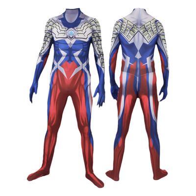 动漫成人儿童扮演咸蛋超人赛罗 奥特曼Cosplay连体紧身衣宇宙英雄