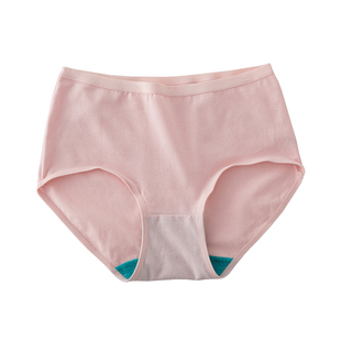 AB内衣弹力纯棉抗菌女士夏季薄款中高腰平角内裤纯色妈妈短裤2826