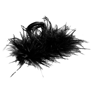 天鹅羽毛抓夹女高级感后脑勺盘发鲨鱼夹半扎发鸵鸟毛发抓毛毛头饰