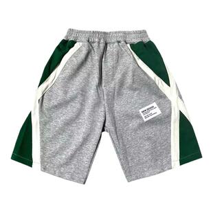 夏季男童纯棉运动短裤薄款2024新款中大童男孩帅气宽松休闲五分裤