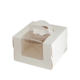 网红开窗3/4/6/8/10寸手提蛋糕盒透明四六生日蛋糕盒子甜品包装盒