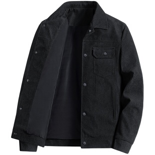 罗蒙灯芯绒夹克男士春秋季新款潮牌百搭休闲上衣商务行政外套男款