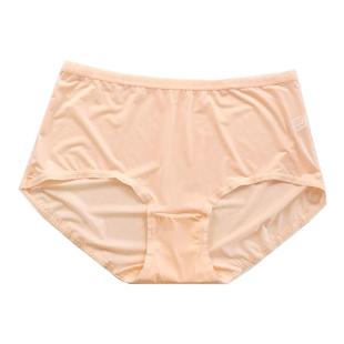 彩田内裤女正品3/4条装肉色冰丝款牛奶丝超薄中腰平角透气纯棉裆