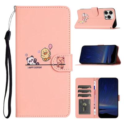 趣味动物适用苹果17air/15promax/14plus/13/12/11可爱16e翻盖手机壳XS/XR防摔678保护插卡电话套SE2/SE3