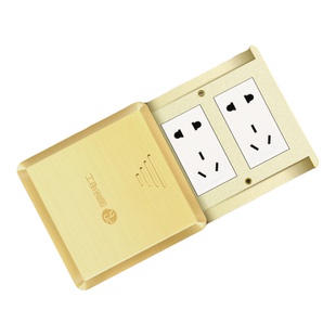 国际电工内嵌式地插隐形纯平超薄防水86型平推式十孔地面暗装插座