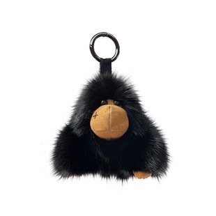 美物平方/水貂毛大黑猩猩汽车钥匙扣挂饰可爱个性毛绒公仔包挂件