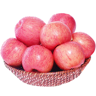 正宗洛川苹果水果红富士新鲜24枚80一级果脆甜多汁礼盒整箱包邮