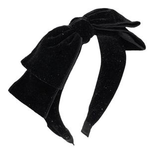 弗弗西FFX【星夜】蝴蝶结发箍女款黑色高颅顶头箍高级感秋冬头饰
