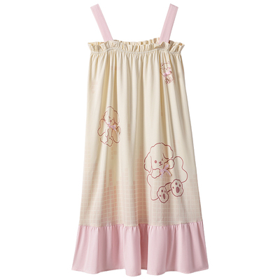 情侣款睡衣睡裙吊带男女短袖套装