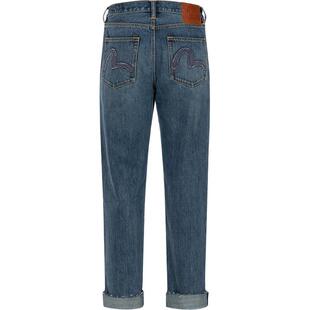 EVISU CapsuleZero复古胶囊系列海鸥刺绣纯棉宽松版型牛仔裤