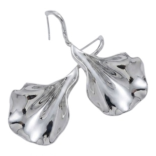 Gloire/古名S925银花瓣款手工气质轻奢小众个性设计师款耳饰