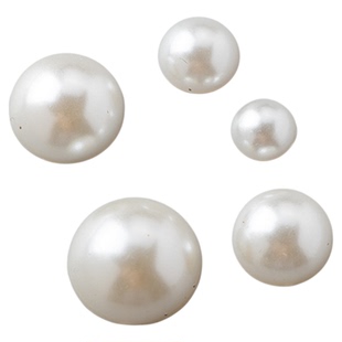 abs仿半圆珍珠diy材料半球贴片圆珠饰品手工配件平底散珠耳饰头饰