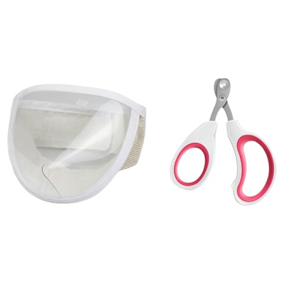 猫防咬面罩嘴套透明猫眼罩防舔