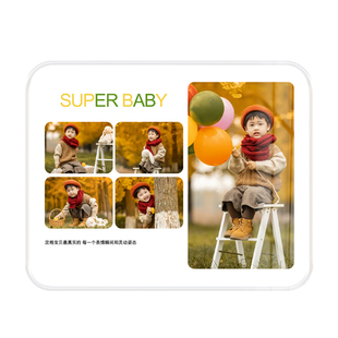 水晶相框摆台定制5宫格加打印洗相片婚纱照全家福照片做挂墙纪念