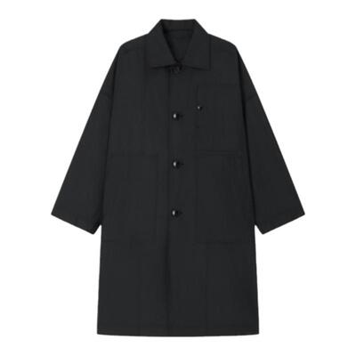 华吉言【夜旅人】极简风立体剪裁特种记忆面料风衣外套