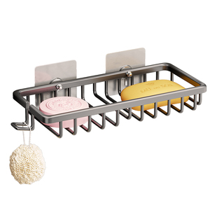 肥皂盒免打孔壁挂式家用沥水香皂盒高档卫生间墙上香皂收纳置物架