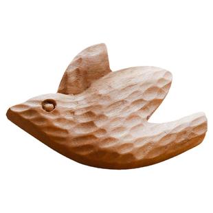 匠人纯手作雕刻木质胸针包包配饰樱桃木日式可爱胸花百搭随身别针