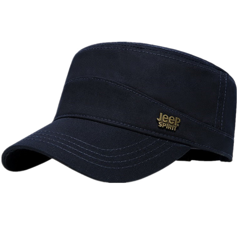 JEEP四季纯棉中老年平顶帽男正品