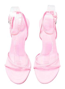 Alexander Wang 女士交叉细跟露趾高跟凉鞋银泰百货 301596