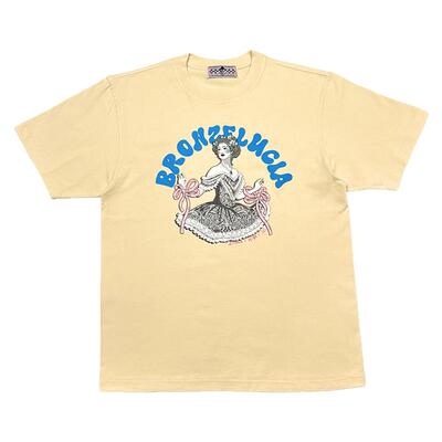 Bronze Lucia原创设计感黄色芭蕾少女短袖T恤2025年夏季新款上衣