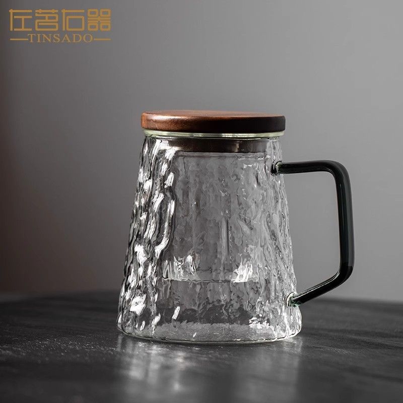 玻璃泡茶杯个人专用三件喝茶分离杯子办公室高档茶杯男士杯茶水