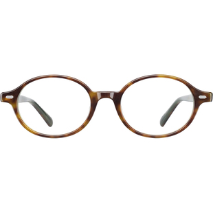 乐申书呆子椭圆小框玳瑁色近视眼镜框女可配度数miu系防蓝光眼睛