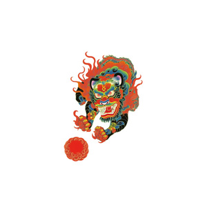 TLP镂空车贴 原创 貔貅戏珠 接好运发财守财麒麟汽摩防水平面贴纸