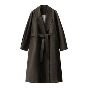 梭家｜裁时光｜高端大气上档次色织匹马棉长款女士风衣秋季外套
