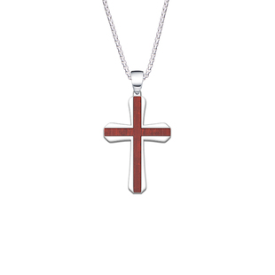 星宇纪 项链男款原创红木十字架小众高级感百搭潮流男士项链