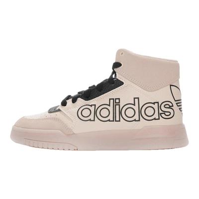 阿迪达斯粉色女子板鞋高帮大LOGO