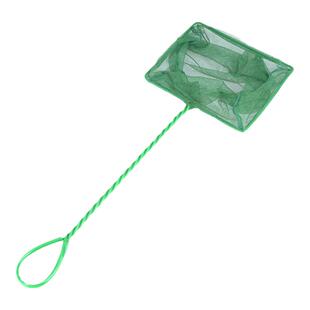 鱼缸鱼捞网圆方形鱼捞 水族箱抄网捞网绿色 鱼网伸缩杆操网渔具